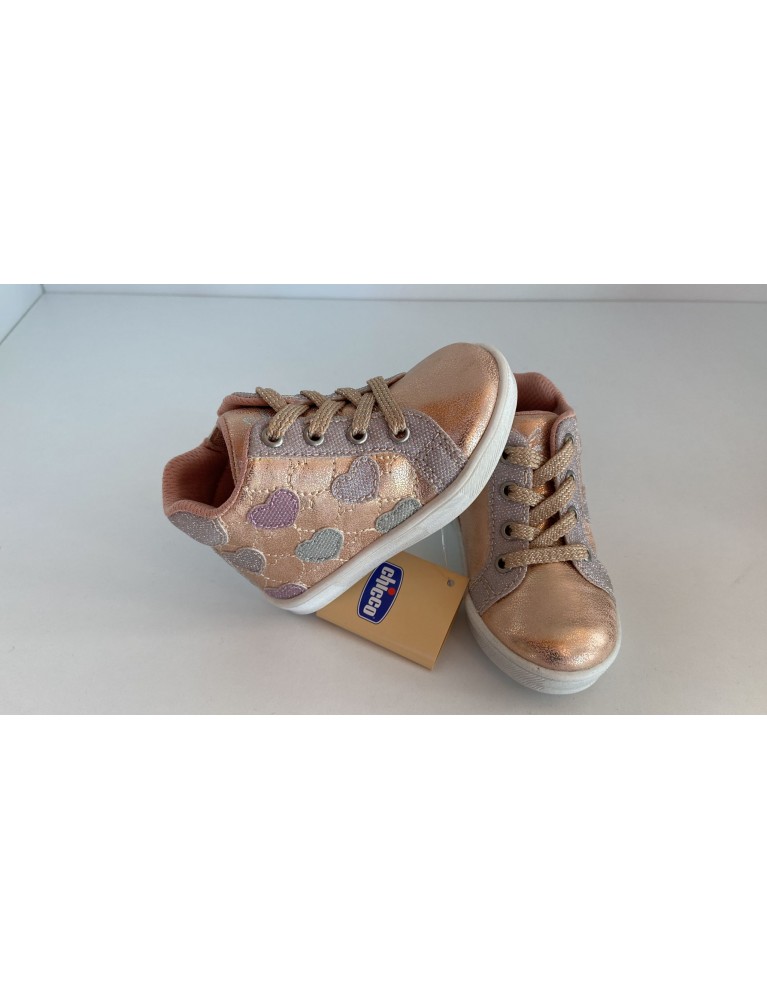 Chicco - Scarpina rosa con cuori appicati ankle boot fleur 100 Chicco - 1