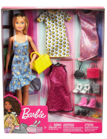 bambola barbie con cambio abiti gioco giocattolo per bambina 3 anni mattel GDJ40 
