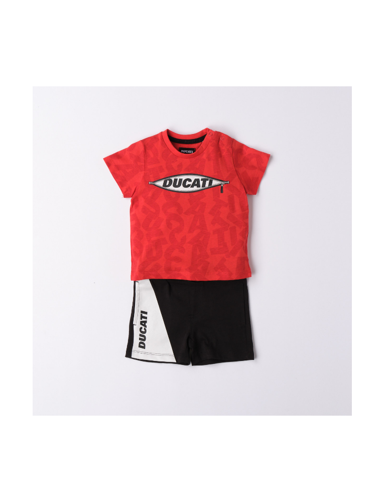 Ducati -  Completo corto t shirt + bermuda con stampa logo g6614 6v40