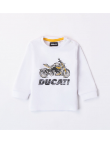Ducati - T-shirt caldo cotone bianca con satmpa logo 7604 DUCATI - 1